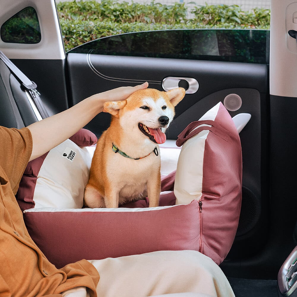 Dog Car Seat with Convertible Design Safety Leash and Removable Cushion Covers - Image 6