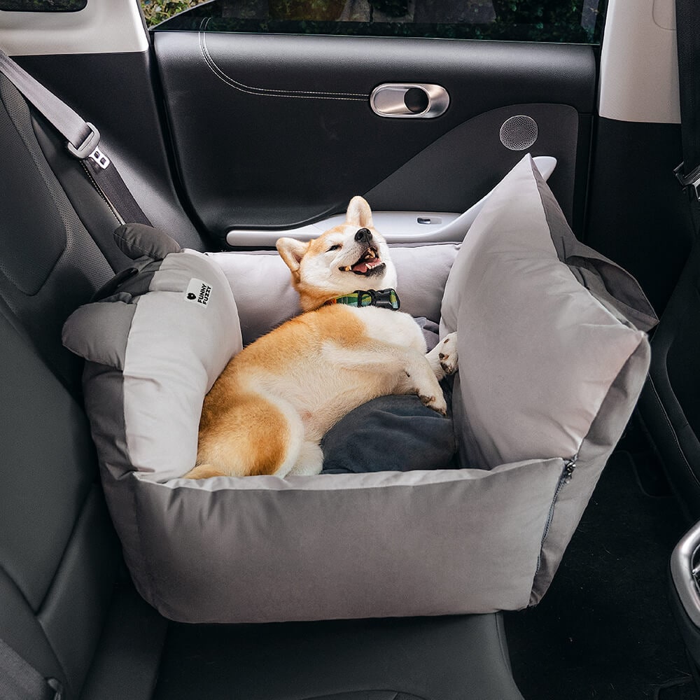 Dog Car Seat with Convertible Design Safety Leash and Removable Cushion Covers - Image 7