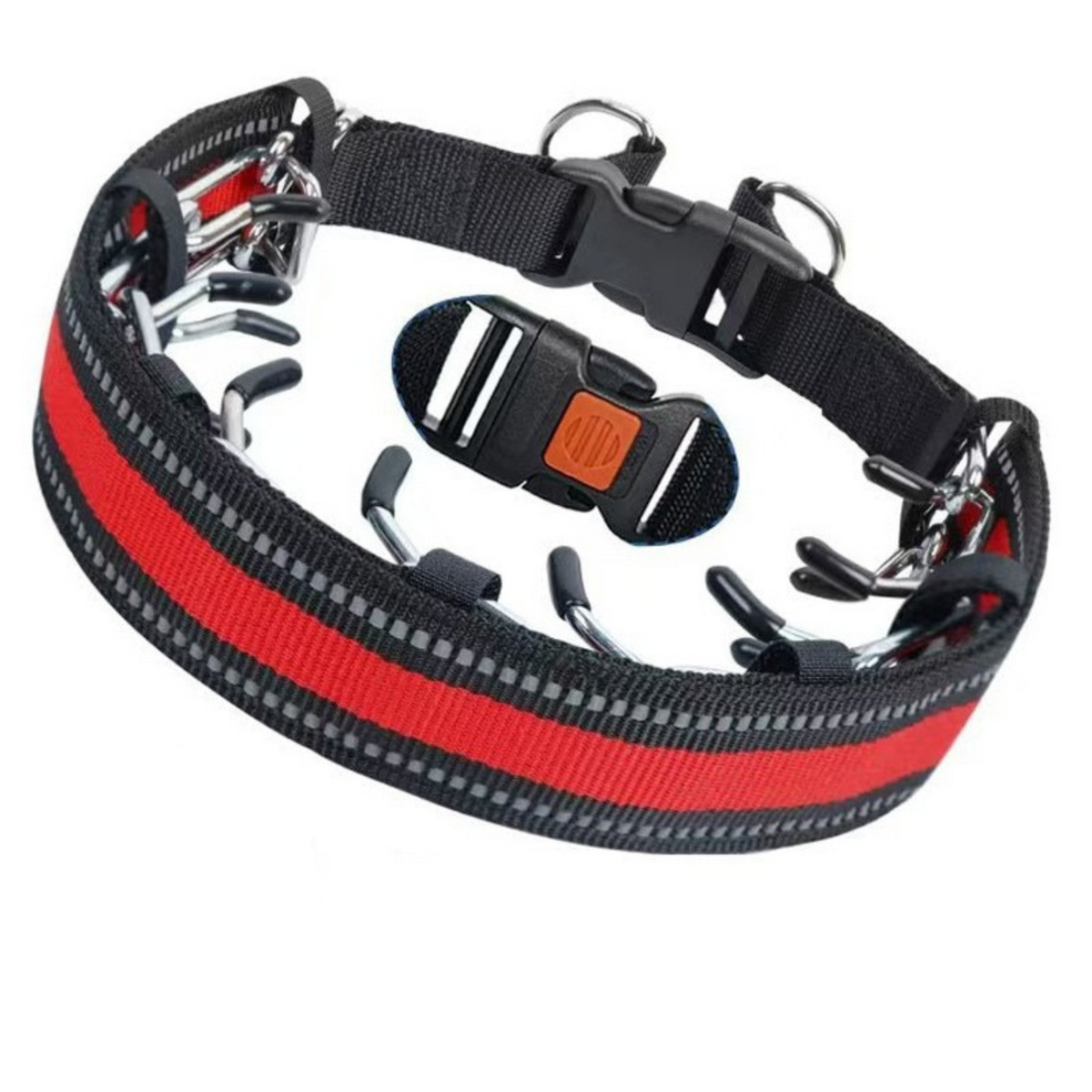 Dog Prong Collar with Reflective Cover and Quick-Release Buckle for Training - Image 10