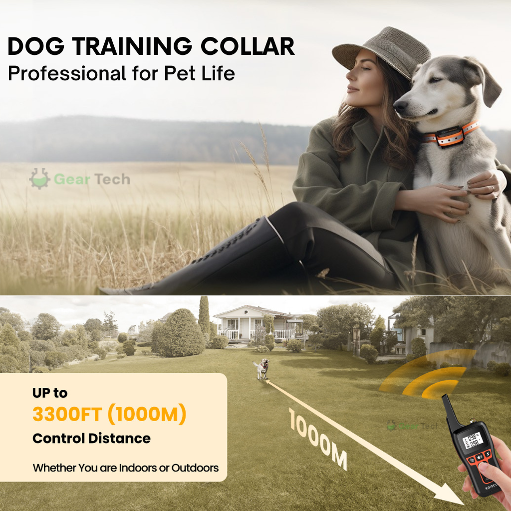 Dog Training Collar with Remote Control and Waterproof Receiver Unit - Image 4