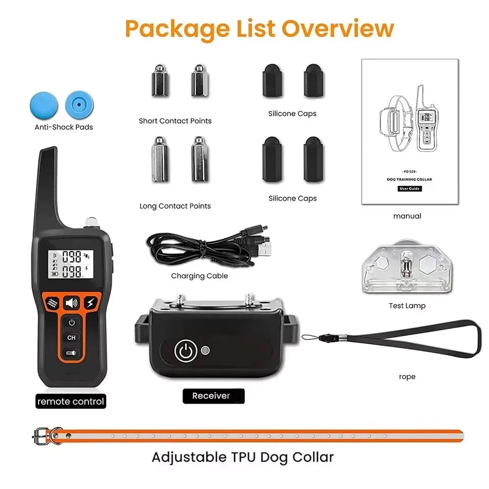 Dog Training Collar with Remote Control and Waterproof Receiver Unit - Image 9