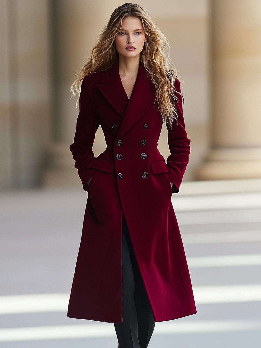 Women's Double Breasted Maxi Coat