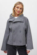 Veste en laine croisée pour femme