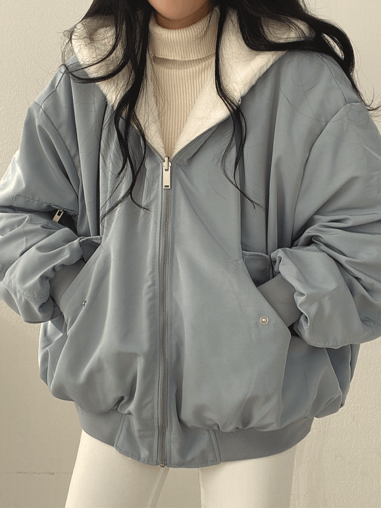 Women's Reversible Teddy Bomber Jacket