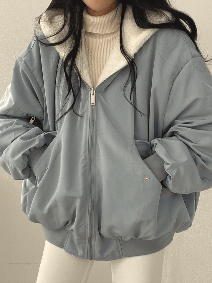 Women's Reversible Teddy Bomber Jacket