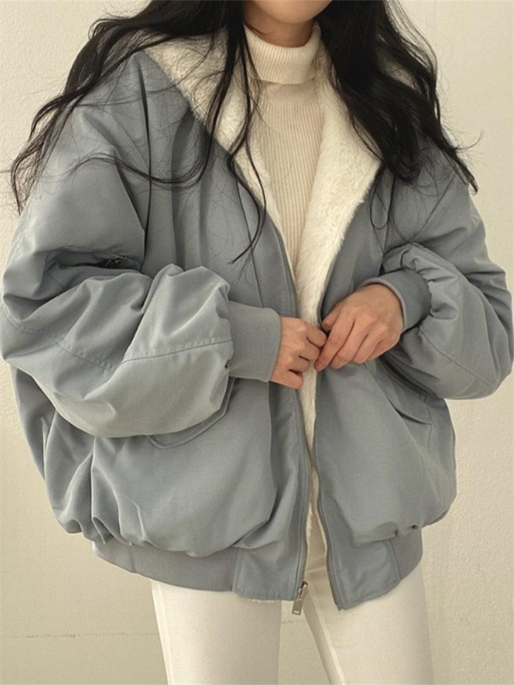 Women's Reversible Teddy Bomber Jacket