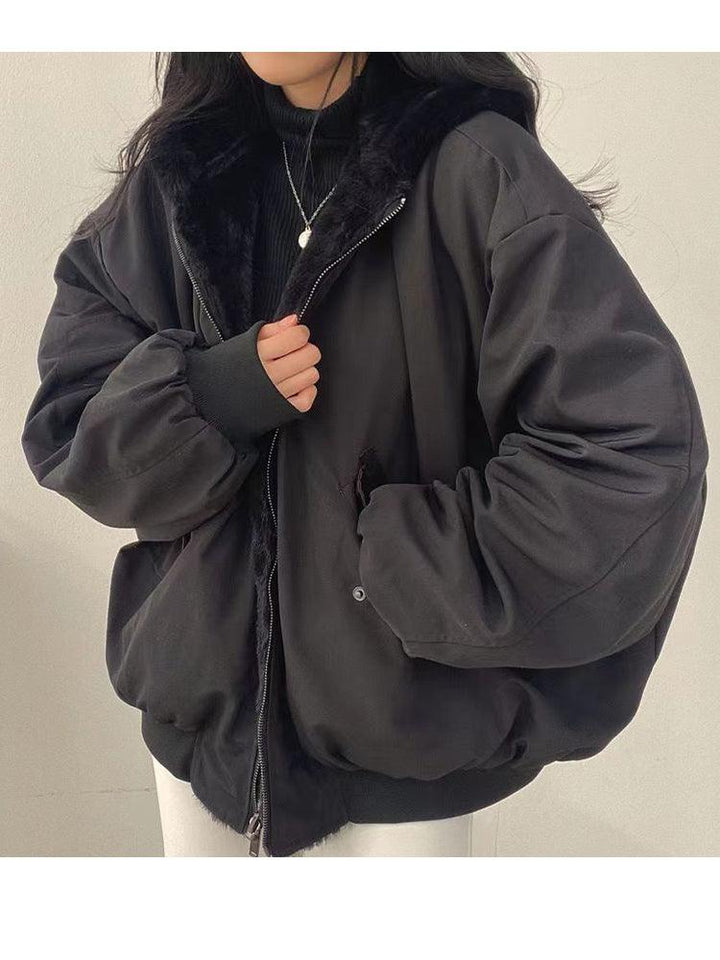Women's Reversible Teddy Bomber Jacket