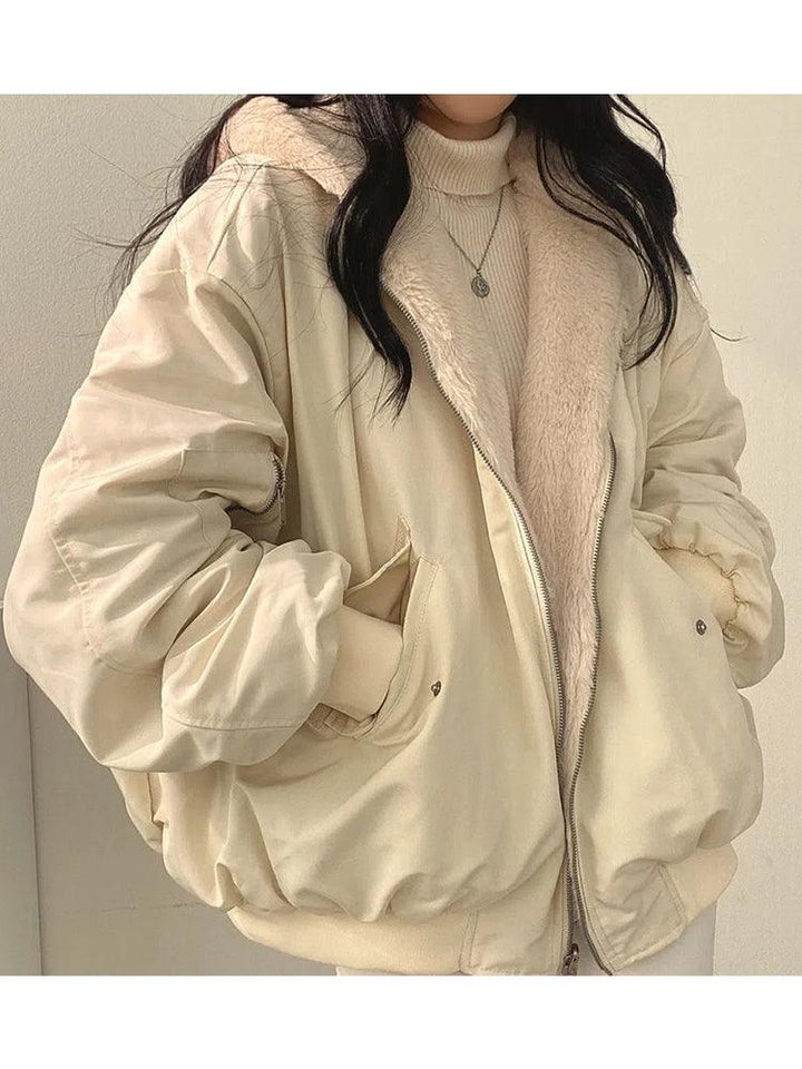 Women's Reversible Teddy Bomber Jacket