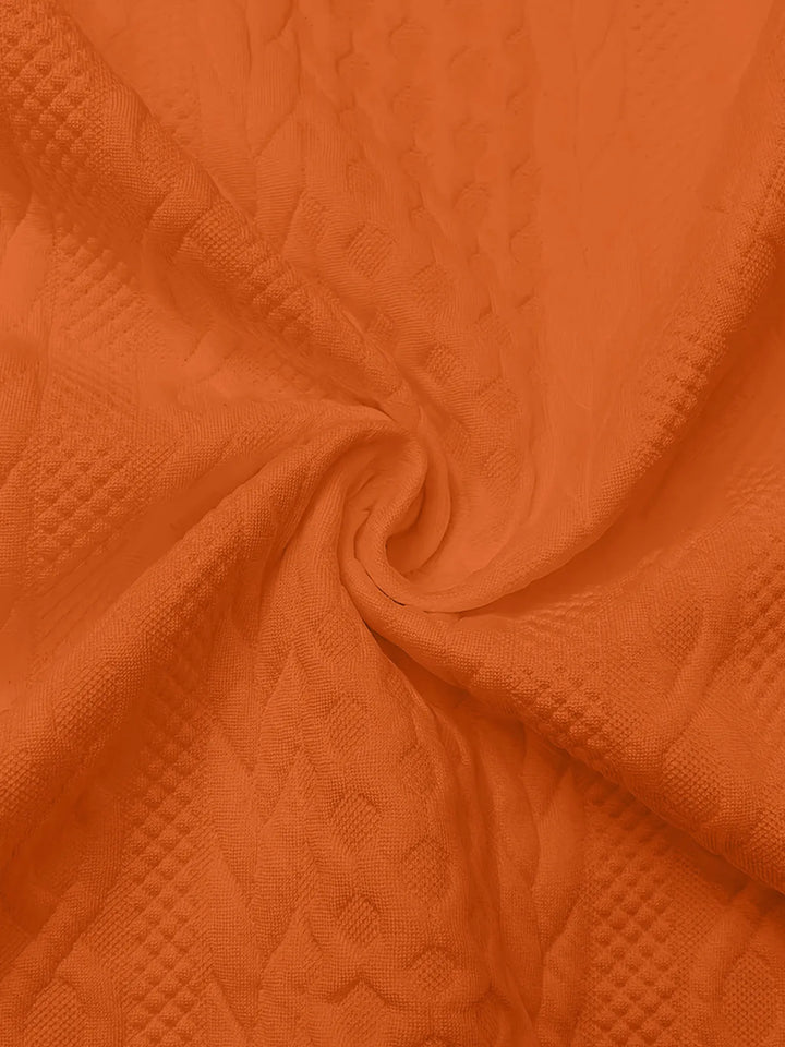 Women's Jacquard Hooded Zip Jacket