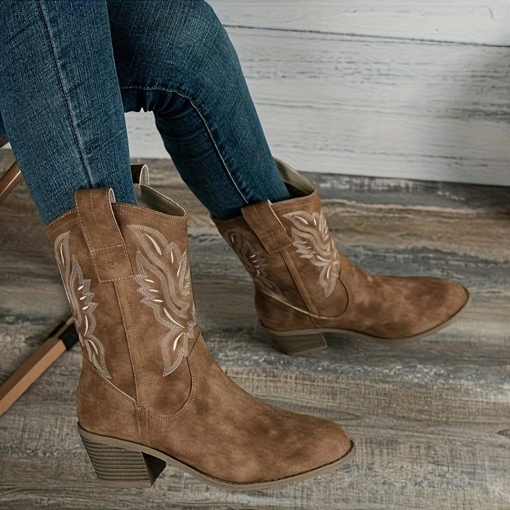 Women's Mid-Calf Western Cowboy Boots
