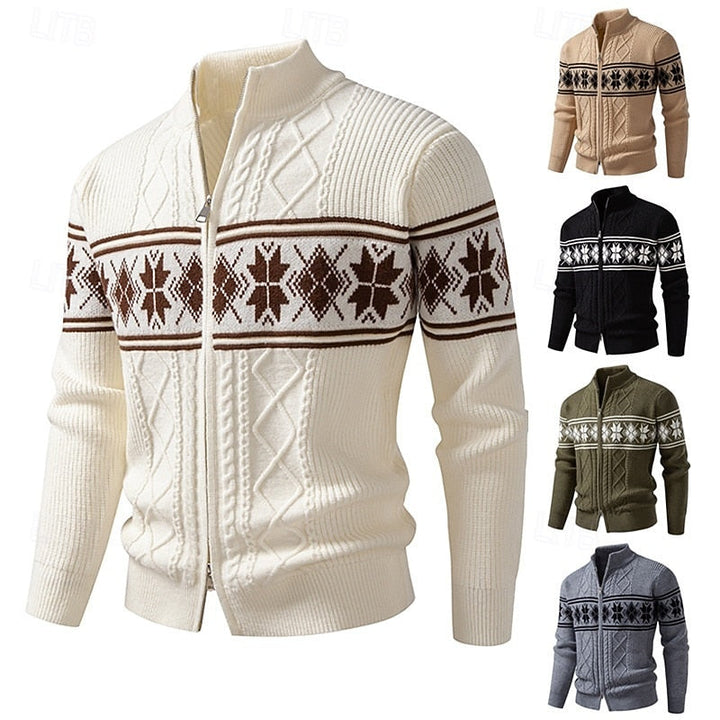 Men's Fair Isle Zip Cardigan