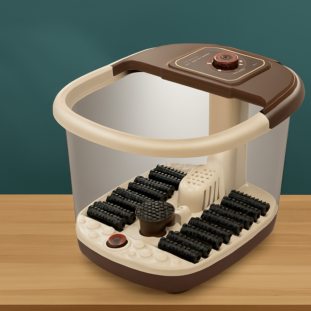 Electric Foot Massage Spa with Heating Rollers and Bubble Therapy Bath - Image 3