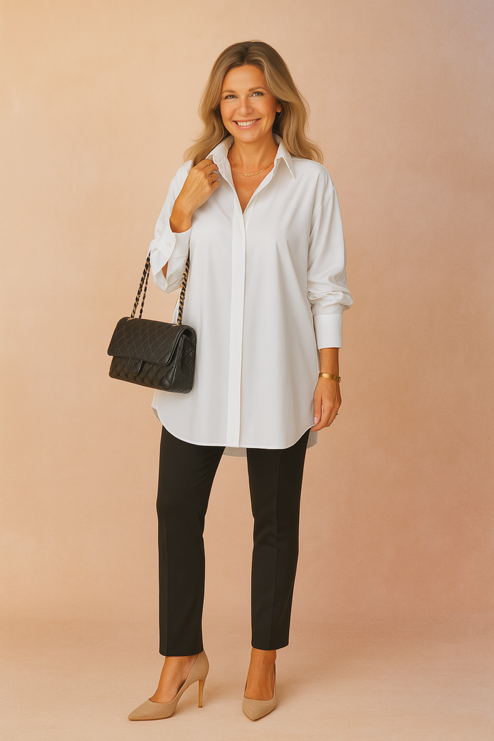 Aurelle | Elegant Women's Oversized Collared Blouse