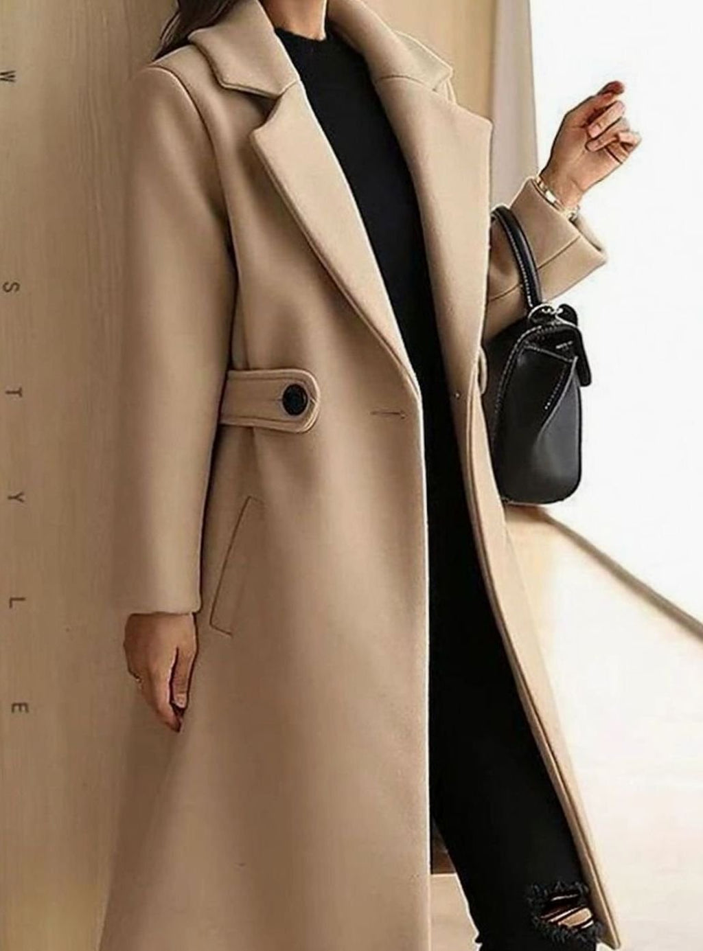 Women's Belted Wool Blend Coat
