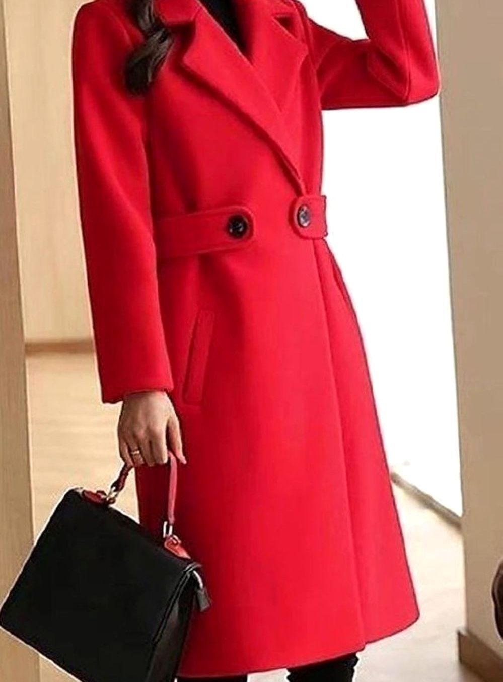 Women's Belted Wool Blend Coat