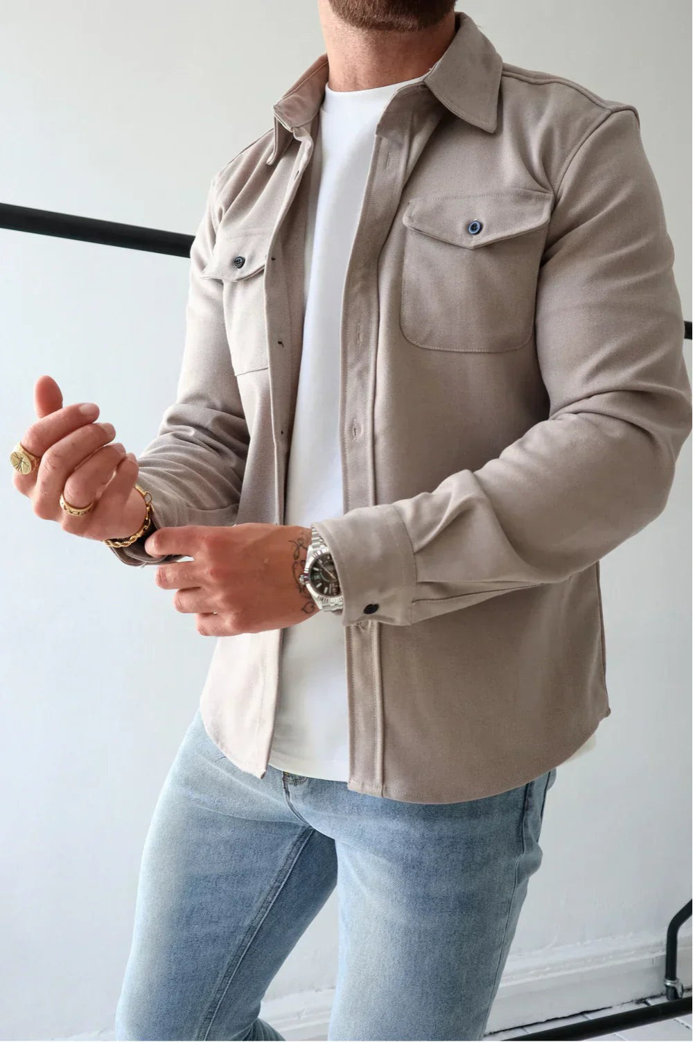 Men's Casual Layering Overshirt