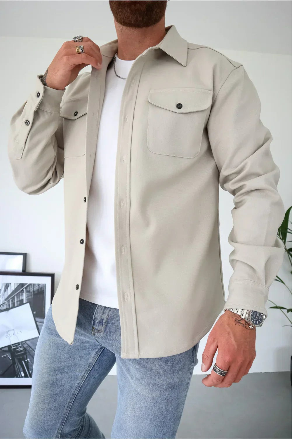 Men's Casual Layering Overshirt