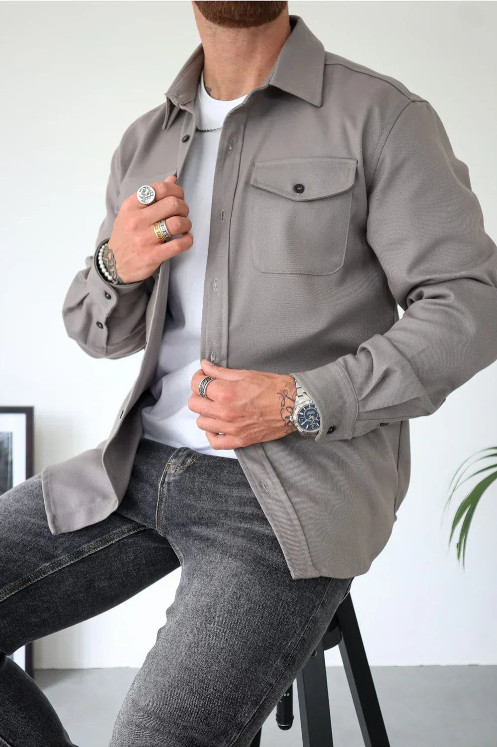 Men's Casual Layering Overshirt
