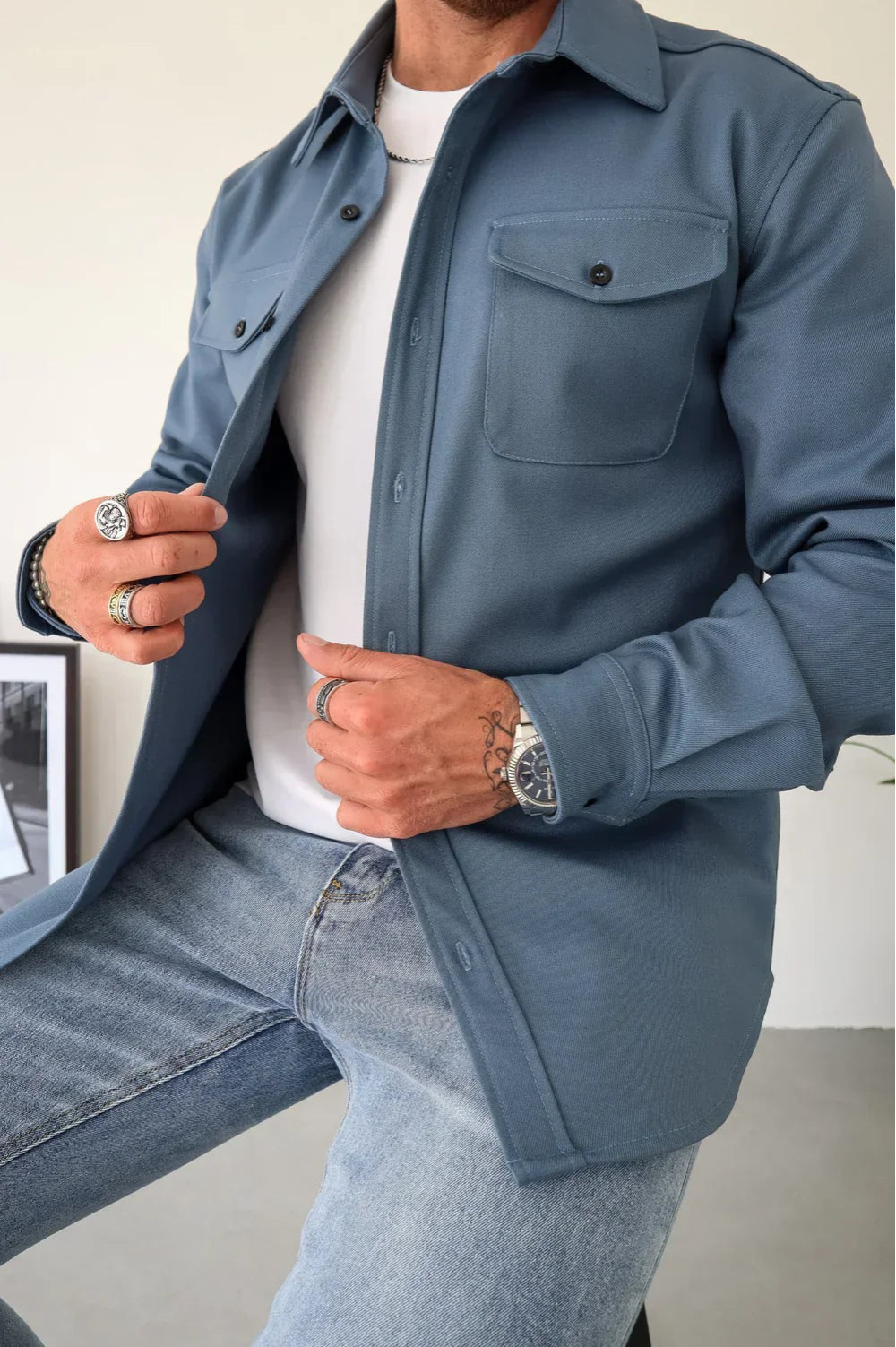 Men's Casual Layering Overshirt
