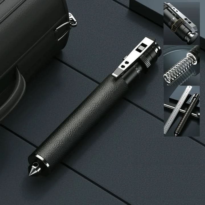 Expandable Baton with Spring-Loaded Telescopic Design and Glass Breaker for Self Defense - Image 2