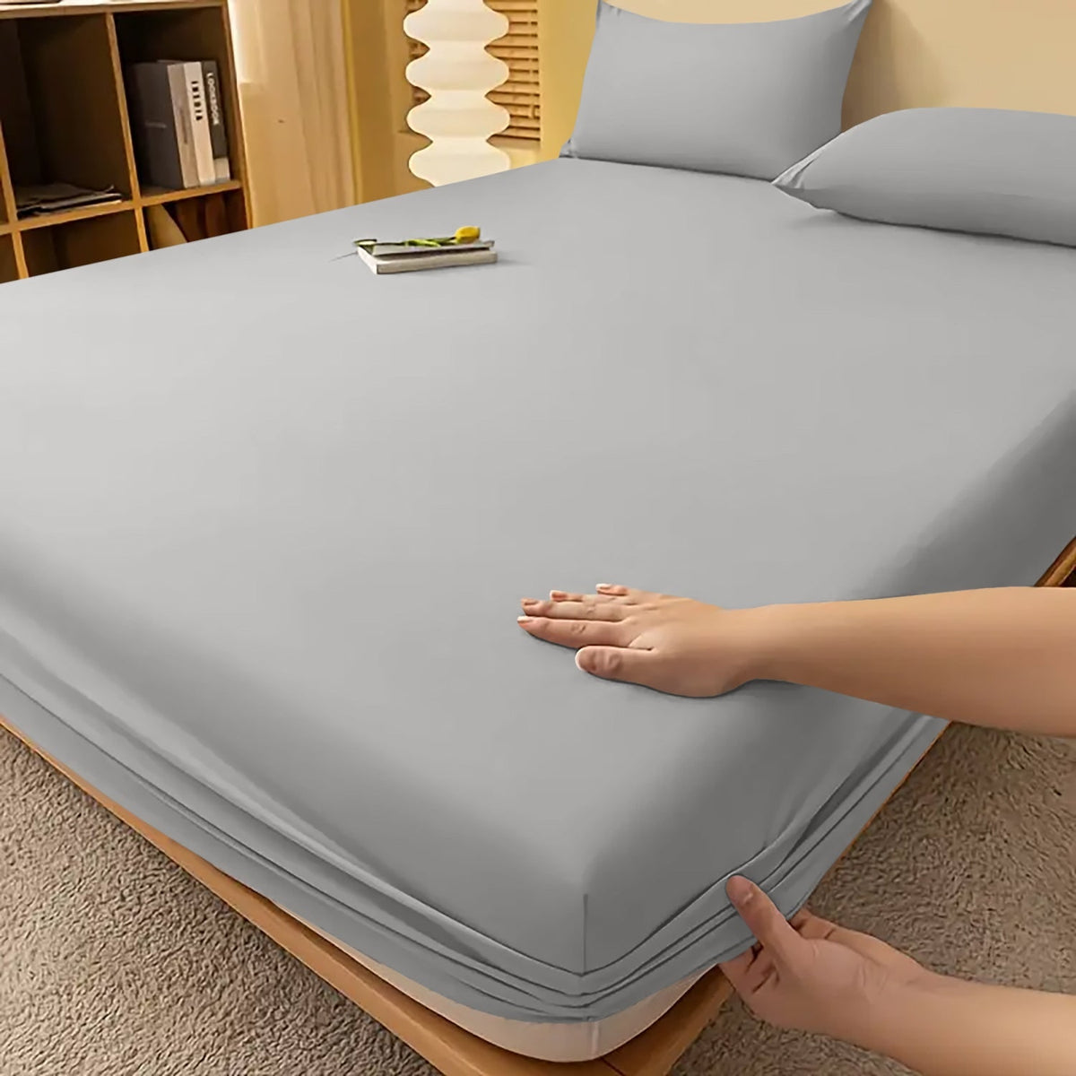 Extra Deep Fitted Bed Sheet with Wrinkle-Resistant Smooth Finish and Secure Elasticized Corners - Image 1