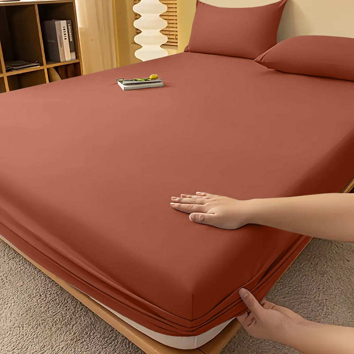Extra Deep Fitted Bed Sheet with Wrinkle-Resistant Smooth Finish and Secure Elasticized Corners - Image 11