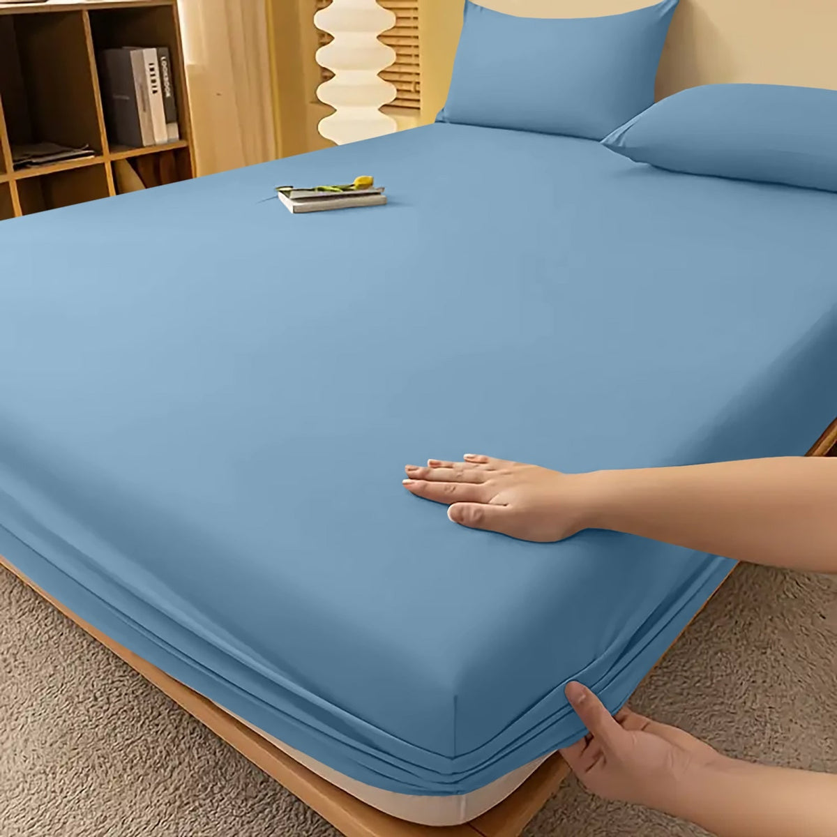 Extra Deep Fitted Bed Sheet with Wrinkle-Resistant Smooth Finish and Secure Elasticized Corners - Image 19