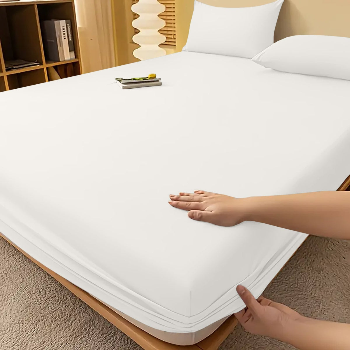Extra Deep Fitted Bed Sheet with Wrinkle-Resistant Smooth Finish and Secure Elasticized Corners - Image 25