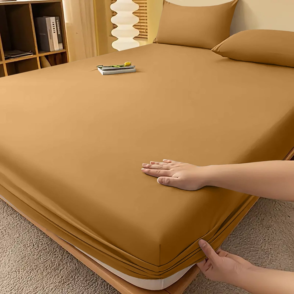 Extra Deep Fitted Bed Sheet with Wrinkle-Resistant Smooth Finish and Secure Elasticized Corners - Image 29