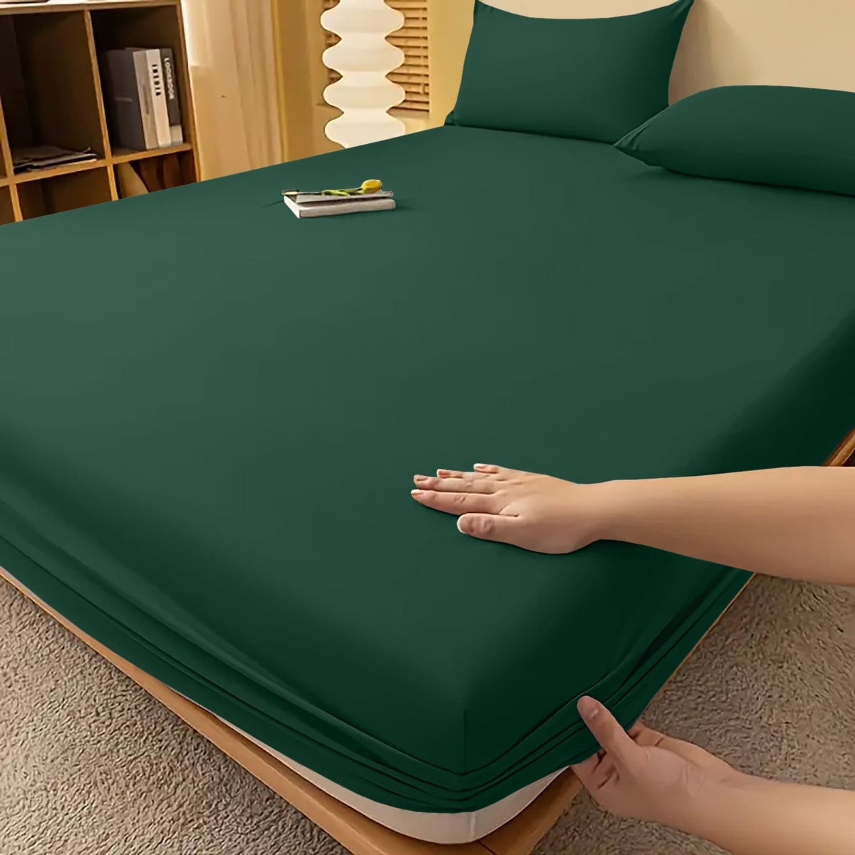 Extra Deep Fitted Bed Sheet with Wrinkle-Resistant Smooth Finish and Secure Elasticized Corners - Image 31