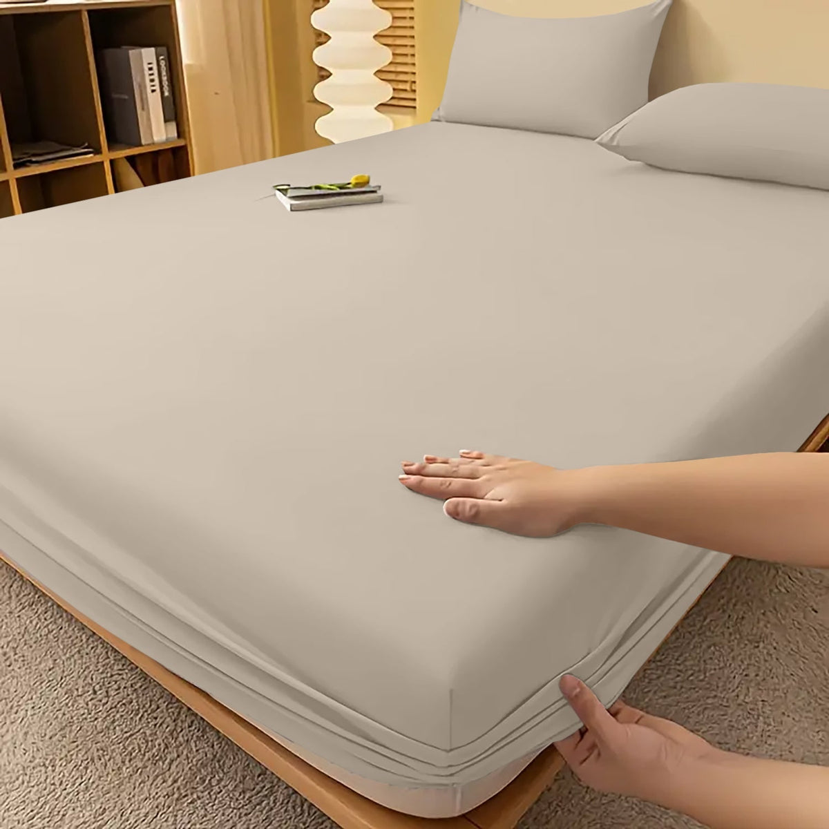 Extra Deep Fitted Bed Sheet with Wrinkle-Resistant Smooth Finish and Secure Elasticized Corners - Image 38