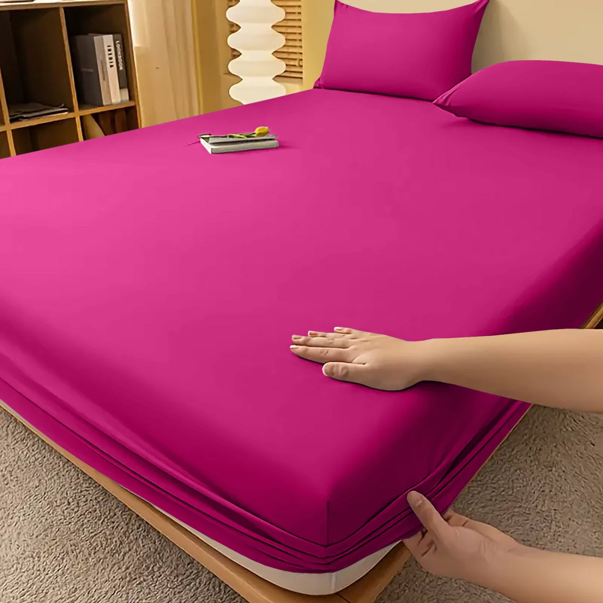 Extra Deep Fitted Bed Sheet with Wrinkle-Resistant Smooth Finish and Secure Elasticized Corners - Image 44