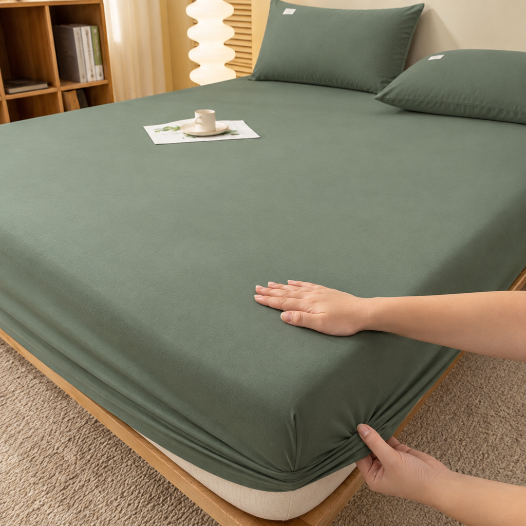 Extra Deep Fitted Bed Sheet with Wrinkle-Resistant Smooth Finish and Secure Elasticized Corners - Image 52