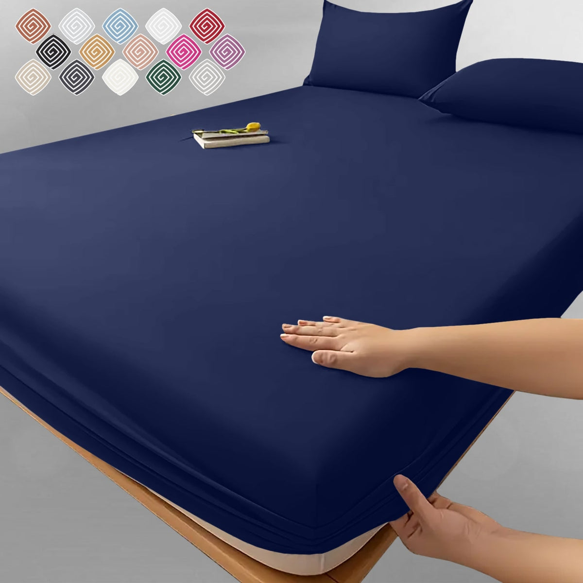 Extra Deep Fitted Bed Sheet with Wrinkle-Resistant Smooth Finish and Secure Elasticized Corners - Image 9