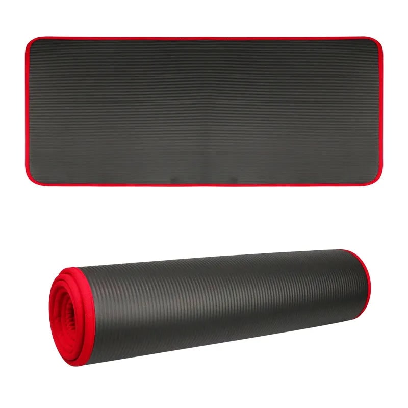 Extra Thick Non-Slip Exercise Mat with 10mm Cushioning and Fabric Border - Image 10