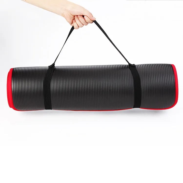 Extra Thick Non-Slip Exercise Mat with 10mm Cushioning and Fabric Border - Image 11