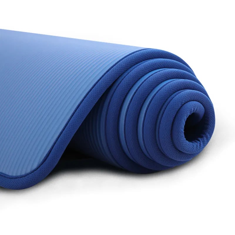 Extra Thick Non-Slip Exercise Mat with 10mm Cushioning and Fabric Border - Image 5