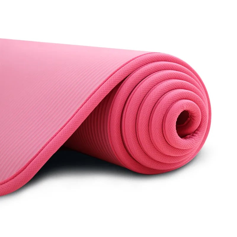 Extra Thick Non-Slip Exercise Mat with 10mm Cushioning and Fabric Border - Image 6