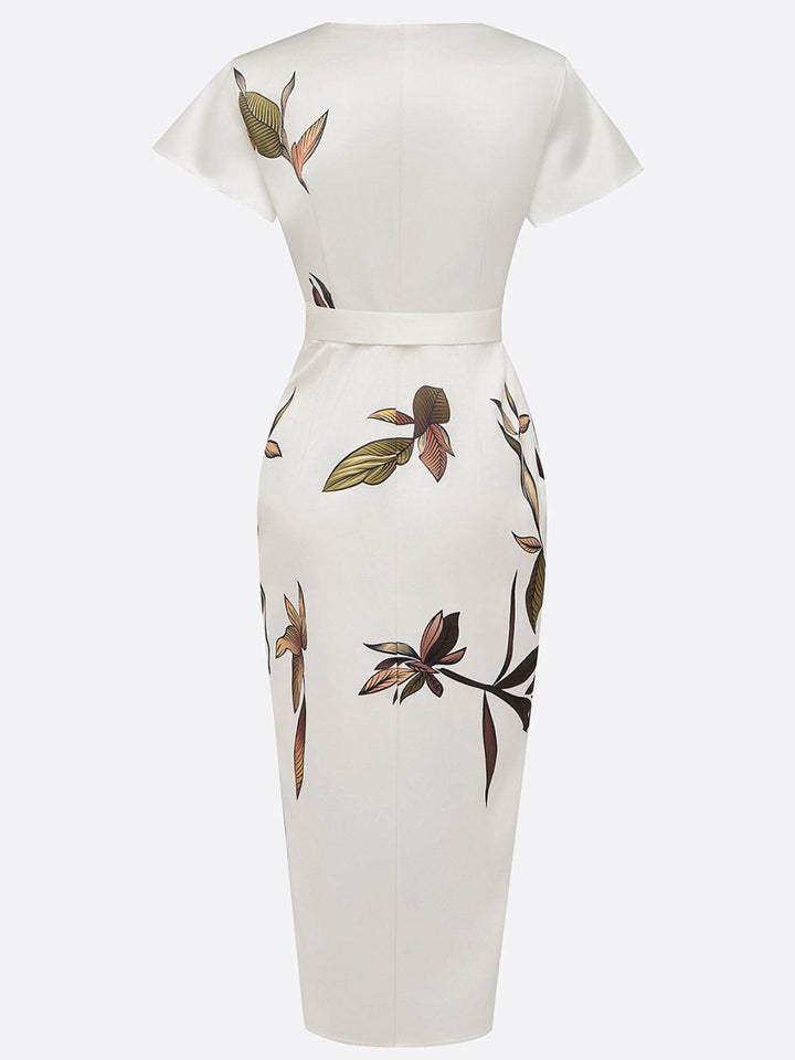 Women's Wedding Guest Wrap Midi Dress