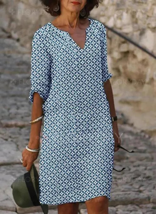 Women's Summer Mini Dress in Vintage Style