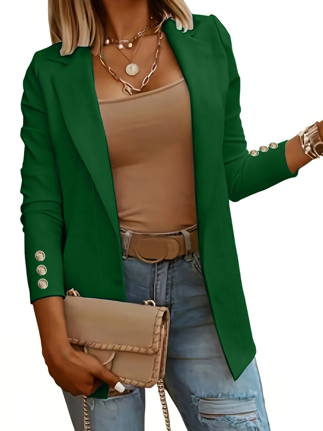 Women's Mid-Length Lapel Coat