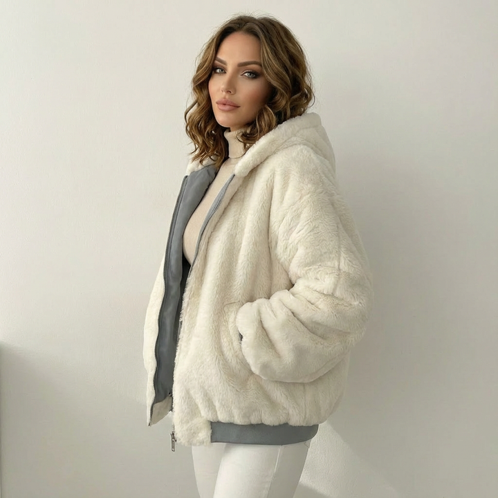 Women's Reversible Teddy Bomber Jacket