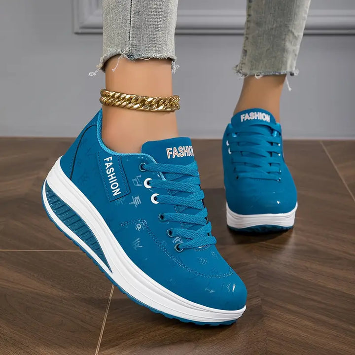 Women's Platform Lace Up Trainers