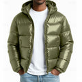 Men's Padded Winter Jacket with Hood