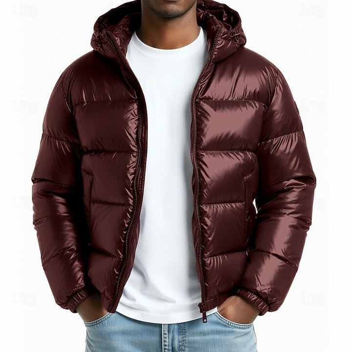 Men's Padded Winter Jacket with Hood