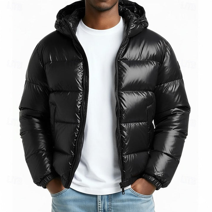 Men's Padded Winter Jacket with Hood