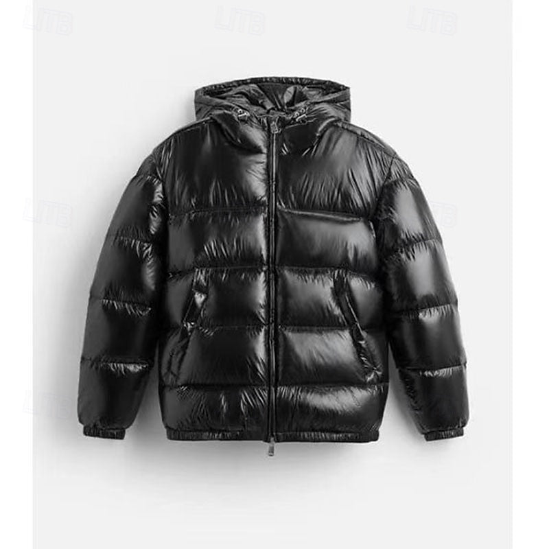 Men's Padded Winter Jacket with Hood