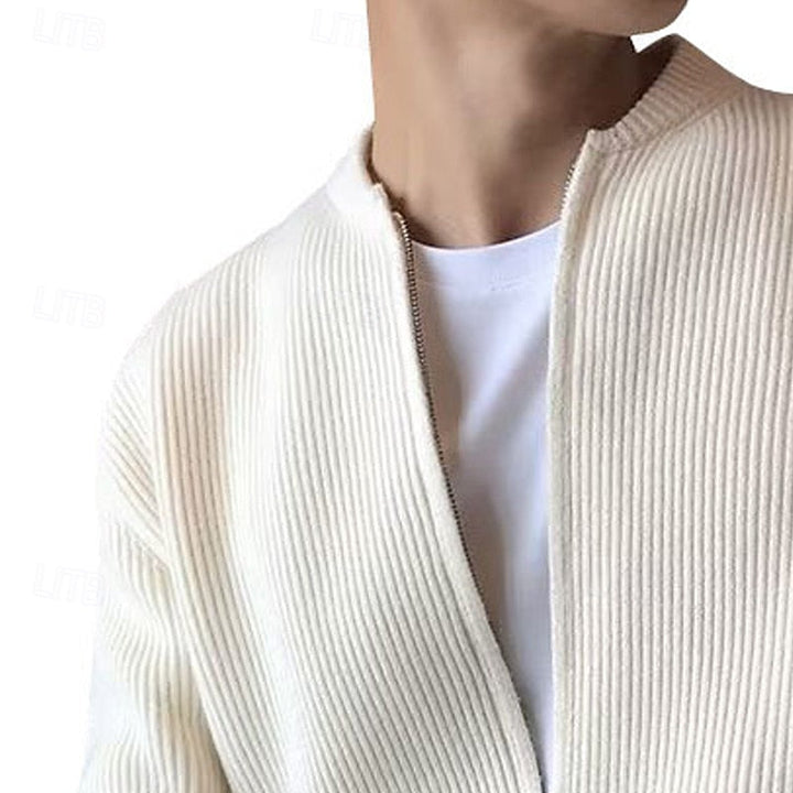 Men's Ribbed Zip Cardigan