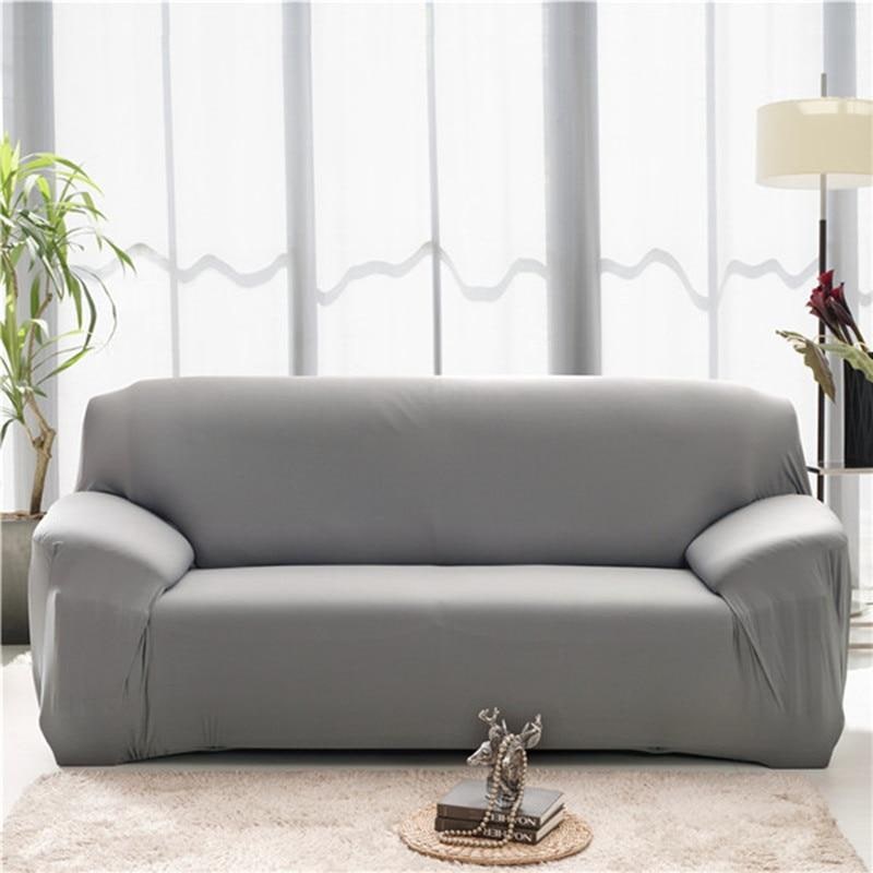 Fitted Sofa Slipcover with Stretch Fabric and Elastic Knit Design for Universal Fit - Image 1