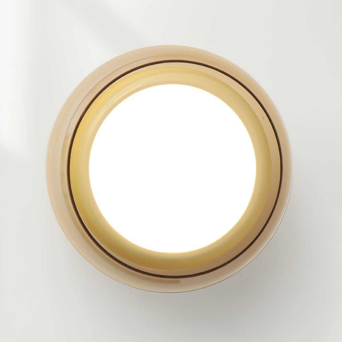 Flush Mount Ceiling Light with Amber Glass Shade and Integrated LED Warm White - Image 11